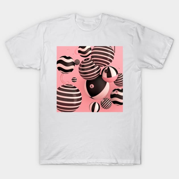 Pink_spheres T-Shirt by eve__3d